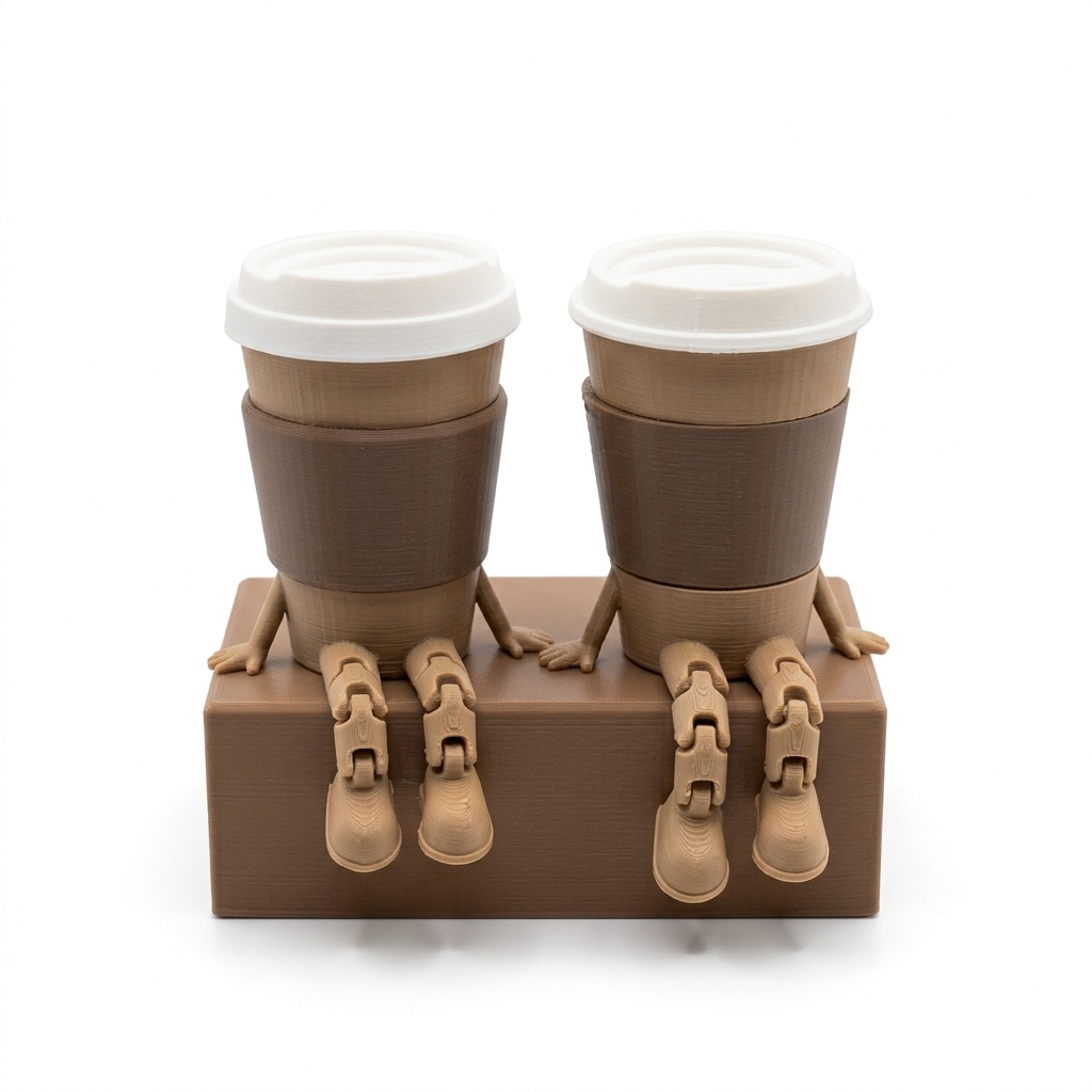 Articulated Coffee Cup Holder with Flexi Legs for Desk & Table